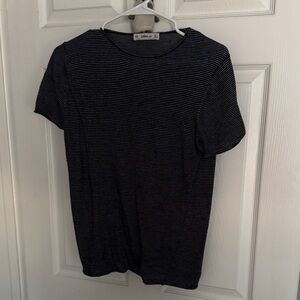 Zara Women’s Knit Black and White Striped Shirt
